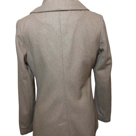 Merona Camel Pea Coat Wool Blend Small Petite - Picture 4 of 6